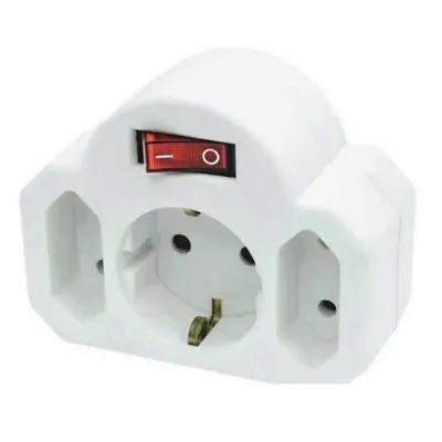 Triplu stecher +intrerupator NVK 3/WH 38692                                     